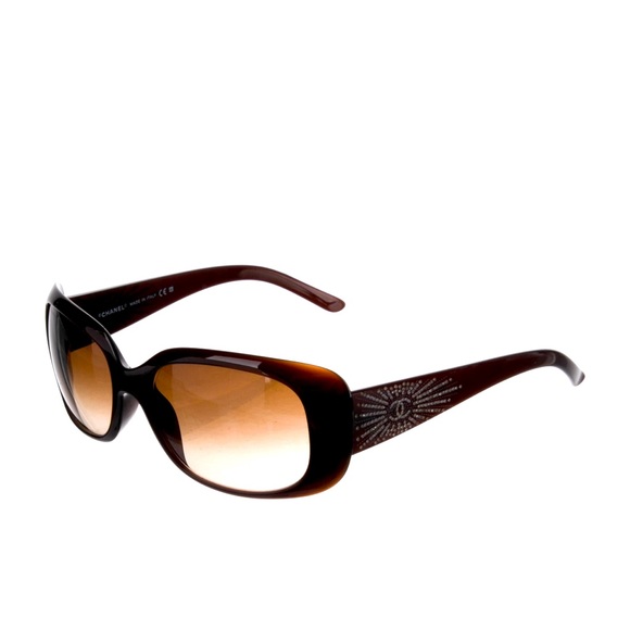 Gorgeous Authentic Chanel Sunglasses w/strass(none missing)embellished logo arms - Picture 1 of 16